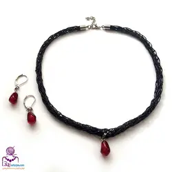 صهبا نیم ست چوکر و گوشواره دانه انار - آرت زویا - فروش