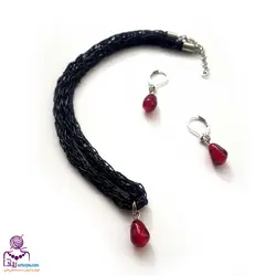 صهبا نیم ست چوکر و گوشواره دانه انار - آرت زویا - فروش