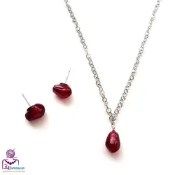 نیم ست استیل ظریف حمیرا با انار شیشه نشکن - آرت زویا - فروش