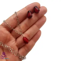 نیم ست استیل ظریف حمیرا با انار شیشه نشکن - آرت زویا - فروش