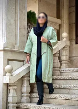 مانتو بارونی بلند مغزی دوزی