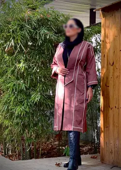 مانتو بارونی بلند مغزی دوزی