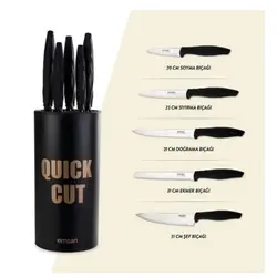 سرویس چاقو 7 پارچه امسان مدل Quick Cut