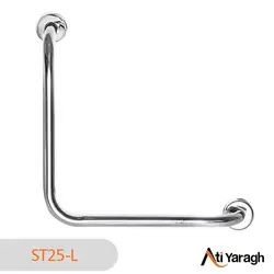 دستگیره استیل میله ای توان سازان فردا 90 درجه (L شکل) - آتی یراق