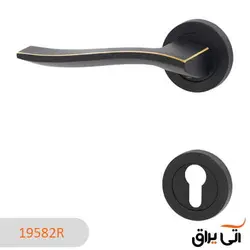 دستگیره ایران مدل 19582R رزت مشکی طلایی - آتی یراق