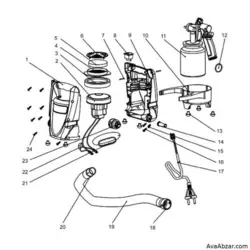 پیستوله رنگ پاش مدل CT31004 کرون