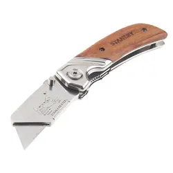 کاتر تاشو دسته چوبی مدل 10073 استنلی