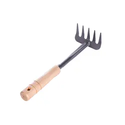 شن کش کوچک باغبانی دسته چوبی