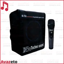 اکو همراه 12 اینچ شارژی تکنو سوند TS100W + میکروفن