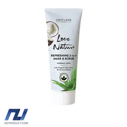 ماسک و اسکراب صورت اوریفلیم مدل نارگیل و آلوئه ورا حجم 75 میل