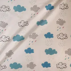 خرید و قیمت پارچه تریکو دورو پنبه ترکیبی طرح ابر و بارون - دورو طرحدار | بافت مارت