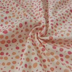 خرید و قیمت تریکو دورو پنبه ترکیبی طرح خالخالی آبرنگی - دورو طرحدار | بافت مارت