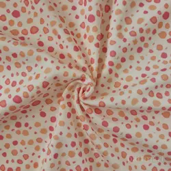 خرید و قیمت تریکو دورو پنبه ترکیبی طرح خالخالی آبرنگی - دورو طرحدار | بافت مارت