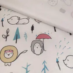 خرید و قیمت تریکو دورو طرح فانتزی حیوانات کد 4011109 - دورو طرحدار | بافت مارت