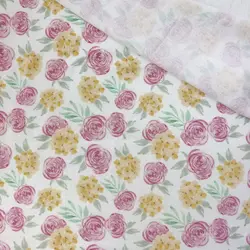 تریکو نخ پنبه یکرو کشی تیپ لاکرا گلدار کد 4021010 | بافت مارت