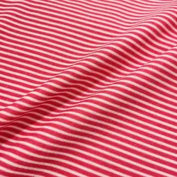 پارچه تریکو تاپ و تیشرت راه راه قرمز ریز