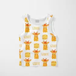 پارچه تریکو کشی طرح زرافه پارچه تریکو بچگانه | بافت مارت