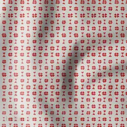 پارچه تترون پلی ویسکوز طرح گل قرمز ریز کد 40022 تترون گلدار - ساتن گلدار ریز| بافت مارت