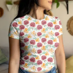 پارچه تریکو گلدار آبرنگی نخ پنبه یکرو کشی - تریکو کشی | بافت مارت