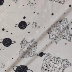 تریکو پنبه ترکیبی الاستان یکرو کشی طرح کهکشان و ستاره | بافت مارت