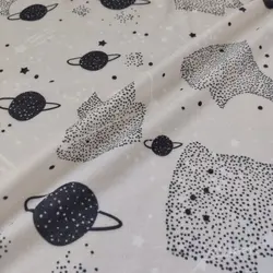 تریکو پنبه ترکیبی الاستان یکرو کشی طرح کهکشان و ستاره | بافت مارت