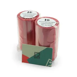 ریبون لیبل پرینتر قرمز H2 WAX/Resin 110×300