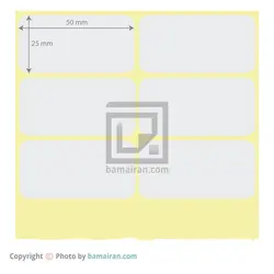 لیبل PVC 25×50 رول 4000 عددی