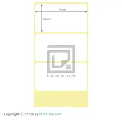 لیبل کاغذی 75*40 رول 2000 عددی