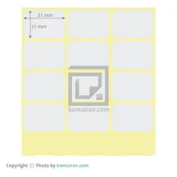 لیبل PVC 21*31 رول 6000 عددی