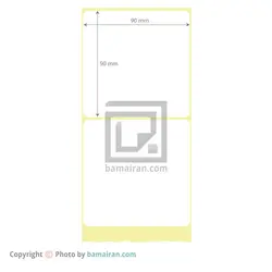 لیبل کاغذی 90*90 رول 500 عددی