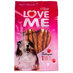 تشویقی سگ لاومی استخوان دور پیچ مرغ love me