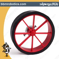 چرخ ربات طرح کالسکه بوش فلزی 10سانت