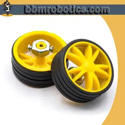 چرخ ربات طرح ریس با بوش فلزی و پیچ چهارسو