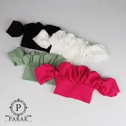 کراپ آستین پفی ژاوین