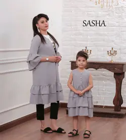 ست مادر و دختر طرح گل پری