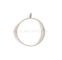 گردنبند دایره بی کفه استیل نقره ای