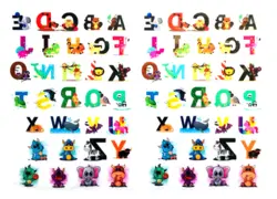 طلق ترنسپرنت حروف انگلیسی بچگانه