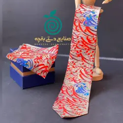 ست کراوات پوشت طرح آرزو -طوسی قرمز