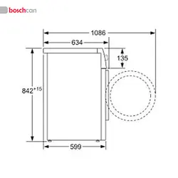 ماشین لباسشویی بوش مدل WAT2848XIR