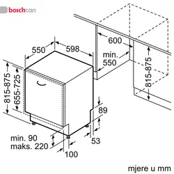 ماشین ظرفشویی توکار بوش مدل SMV8YCX01E