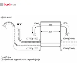ماشین ظرفشویی توکار بوش مدل SMV8YCX01E