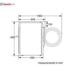 ماشین لباسشویی بوش مدل WVG30460IR
