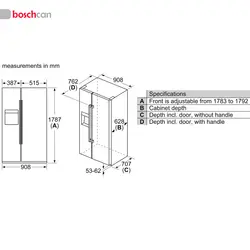 یخچال ساید بای ساید بوش مدل KAI93VI30M
