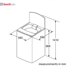 ماشین لباسشویی درب از بالا بوش مدل WOE101S0GC