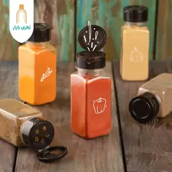 بطری پلاستیکی پت ادویه با درب پلاستیکی | 165 سی‌سی | بسته 300 تایی