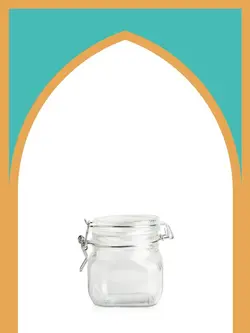 بانکه شیشه‌ای چفتی سایز 4 با درب شیشه‌ای | 500 سی‌سی | بسته 1 عددی