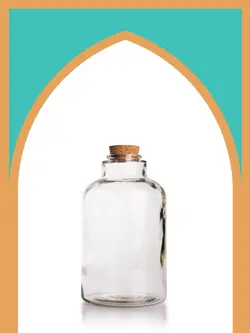 بطری شیشه‌ای آمازون بزرگ با درب چوب پنبه‌ای | 1.5 لیتری | بسته 1 عددی