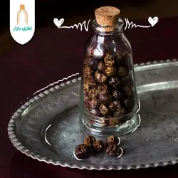 بطری شیشه‌ای آمازون مخروطی با درب چوب پنبه‌ای | 300 سی‌سی | بسته 1 عددی