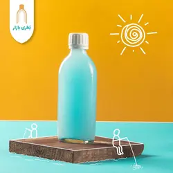 بطری شیشه‌ای باروک قهوه‌ای با درب پلاستیکی | 150 سی‌سی | بسته 100 تایی