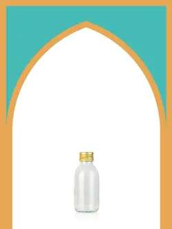 بطری شیشه‌ای دارالشفا شفاف سایز 3 با درب فلزی | 120 سی‌سی | بسته 81 تایی